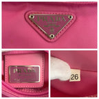 Prada Tessuto Pink Silver Nylon Shoulder Bag Pochette — view 3