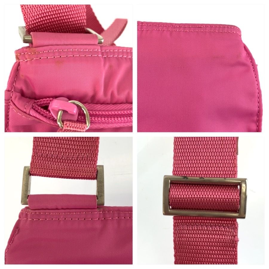 Prada Tessuto Pink Silver Nylon Shoulder Bag Pochette — view 5
