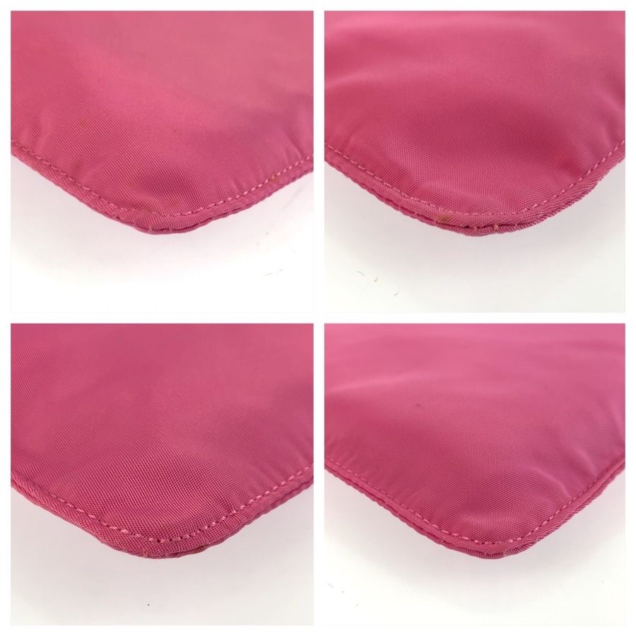Prada Tessuto Pink Silver Nylon Shoulder Bag Pochette — view 4