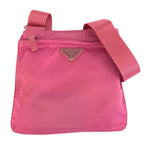 Prada Tessuto Pink Silver Nylon Shoulder Bag Pochette