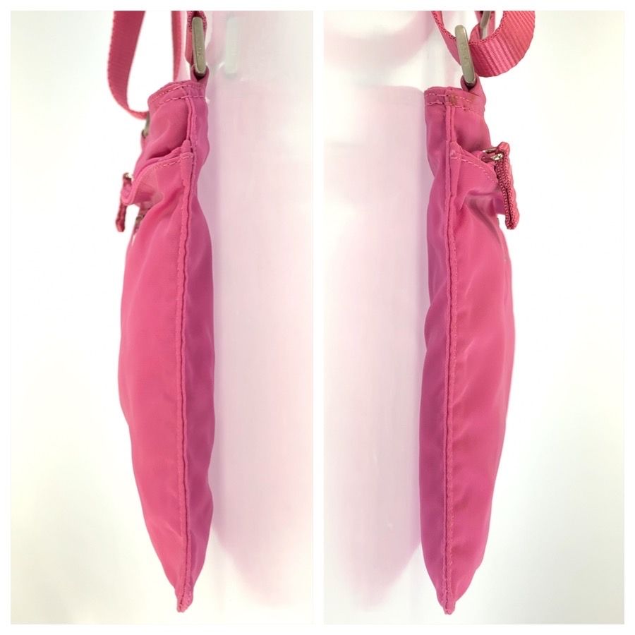 Prada Tessuto Pink Silver Nylon Shoulder Bag Pochette — view 8