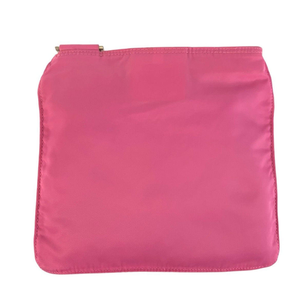 Prada Tessuto Pink Silver Nylon Shoulder Bag Pochette — view 2