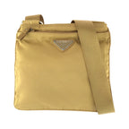 Prada Tessuto Beige Silver Nylon 22 Shoulder Bag Pochette
