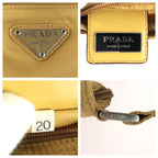 Prada Tessuto Beige Silver Nylon 22 Shoulder Bag Pochette — view 4