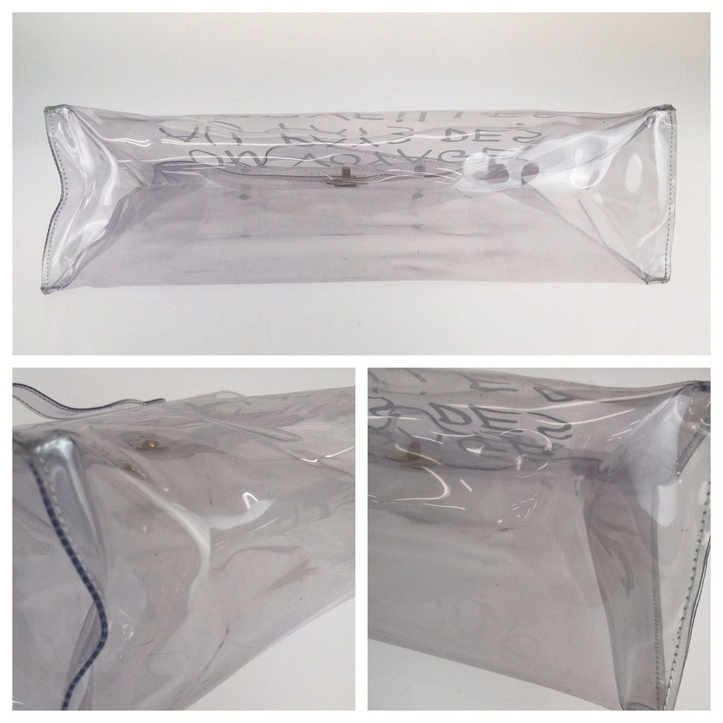 Hermes Vinyl Kelly Clear Gold Handbag — view 7