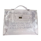 Hermes Vinyl Kelly Clear Gold Handbag — view 2