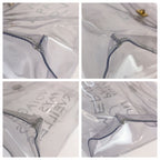 Hermes Vinyl Kelly Clear Gold Handbag — view 3