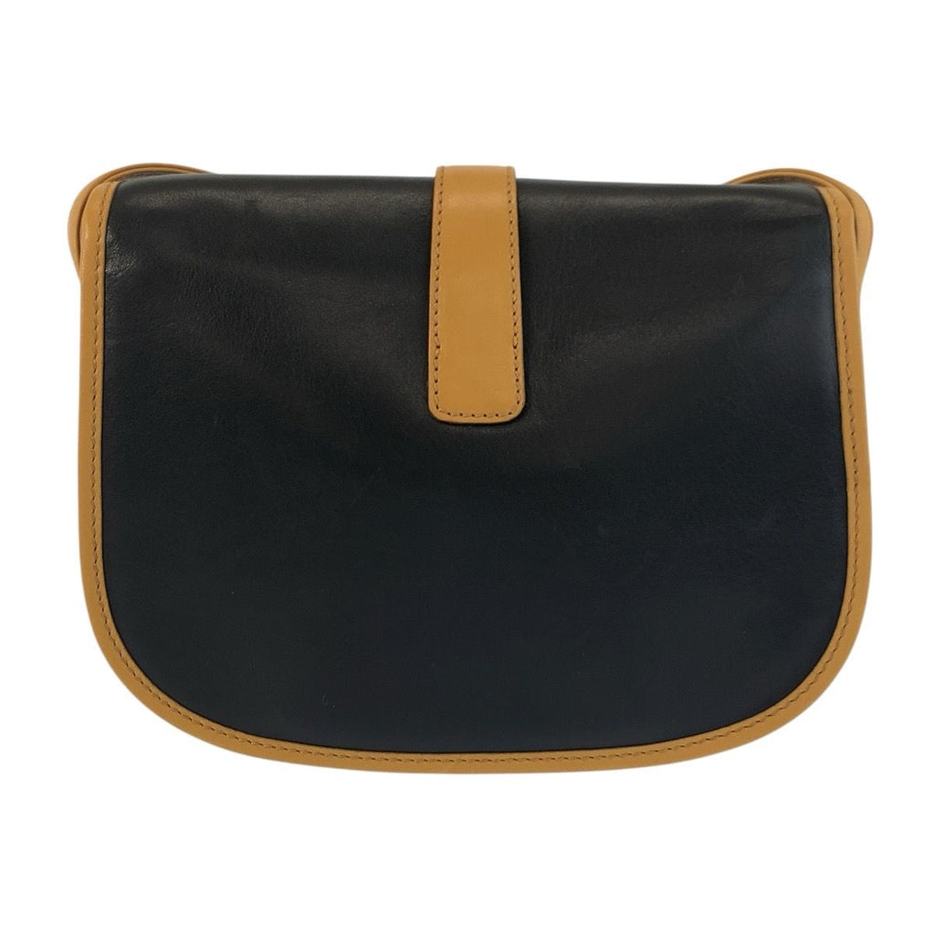 Celine Vintage Black Brown Gold Leather Shoulder Bag Pochette — view 2