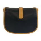 Celine Vintage Black Brown Gold Leather Shoulder Bag Pochette — view 2