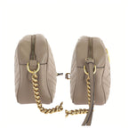 Gucci GG Marmont Beige Gold Leather Shoulder — view 8