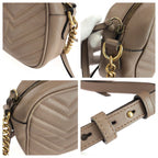 Gucci GG Marmont Beige Gold Leather Shoulder — view 6