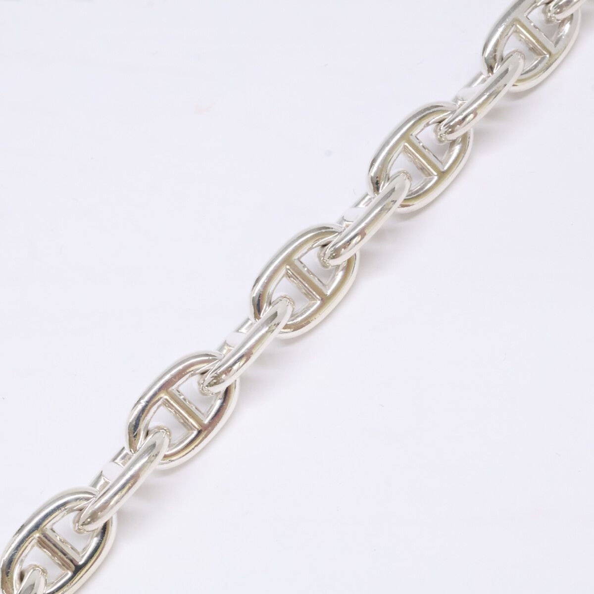 Hermes Polished 925 Sterling Silver Chaine D'ancre MM 16 Links Bracelet — view 4
