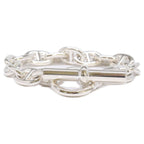 Hermes Polished 925 Sterling Silver Chaine D'ancre MM 16 Links Bracelet — view 2