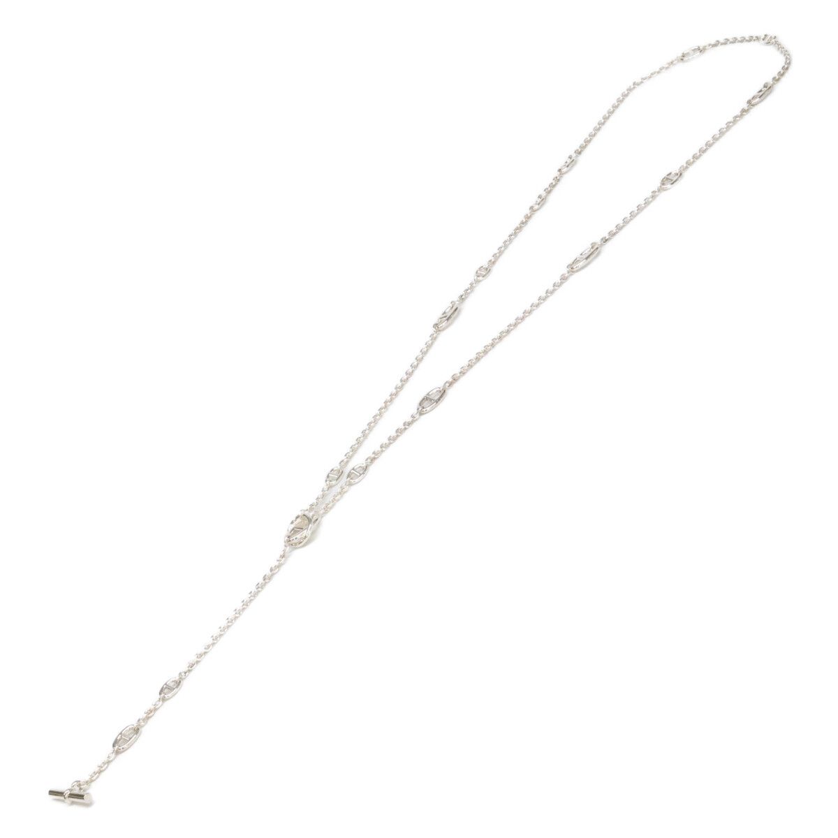Hermes 925 Sterling Silver Chaine D'ancre Farandole Necklace