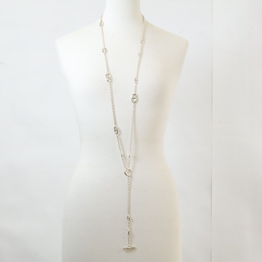 Hermes 925 Sterling Silver Chaine D'ancre Farandole Necklace — view 7