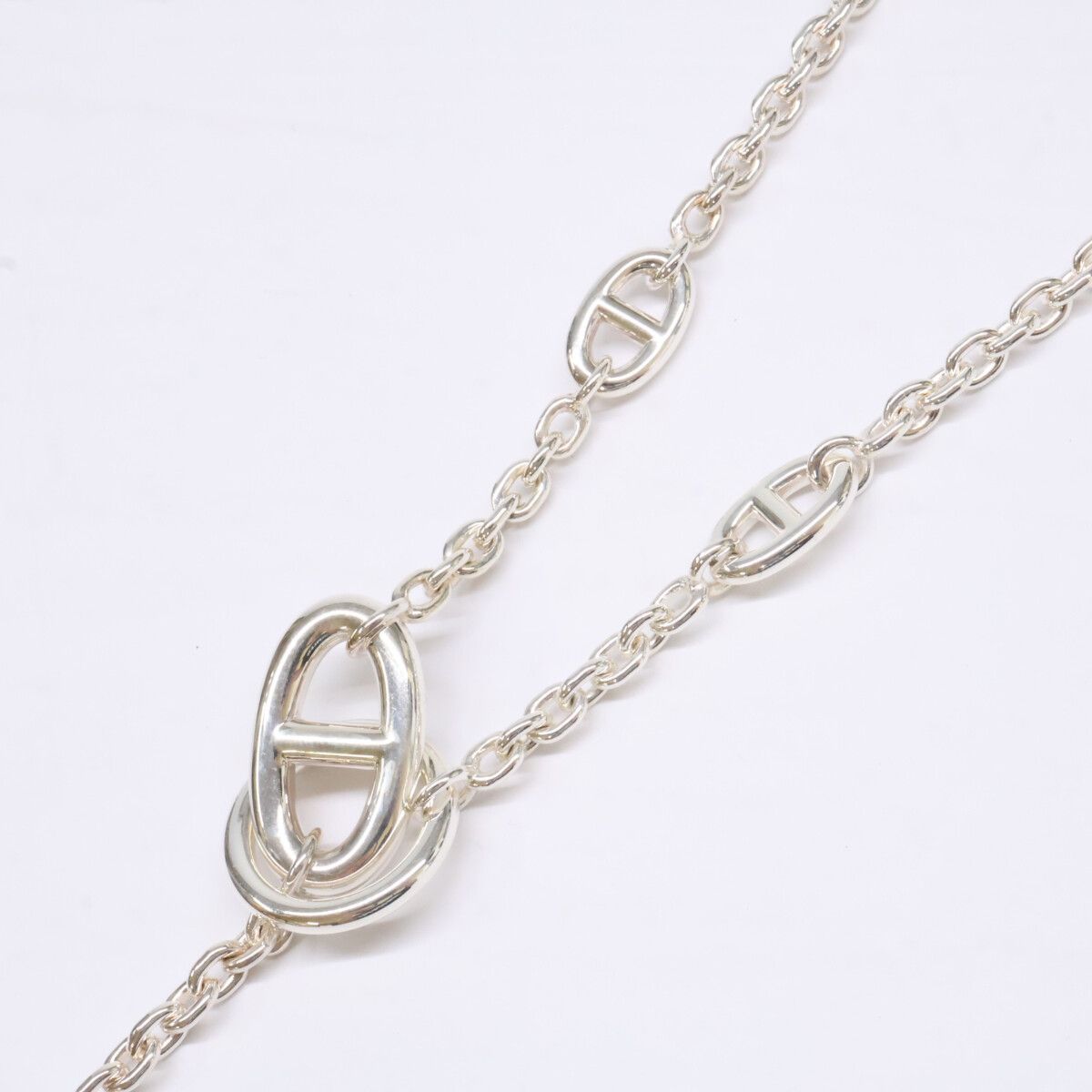 Hermes 925 Sterling Silver Chaine D'ancre Farandole Necklace — view 3