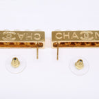 Chanel Pearl Logo Plate Earring — view 7