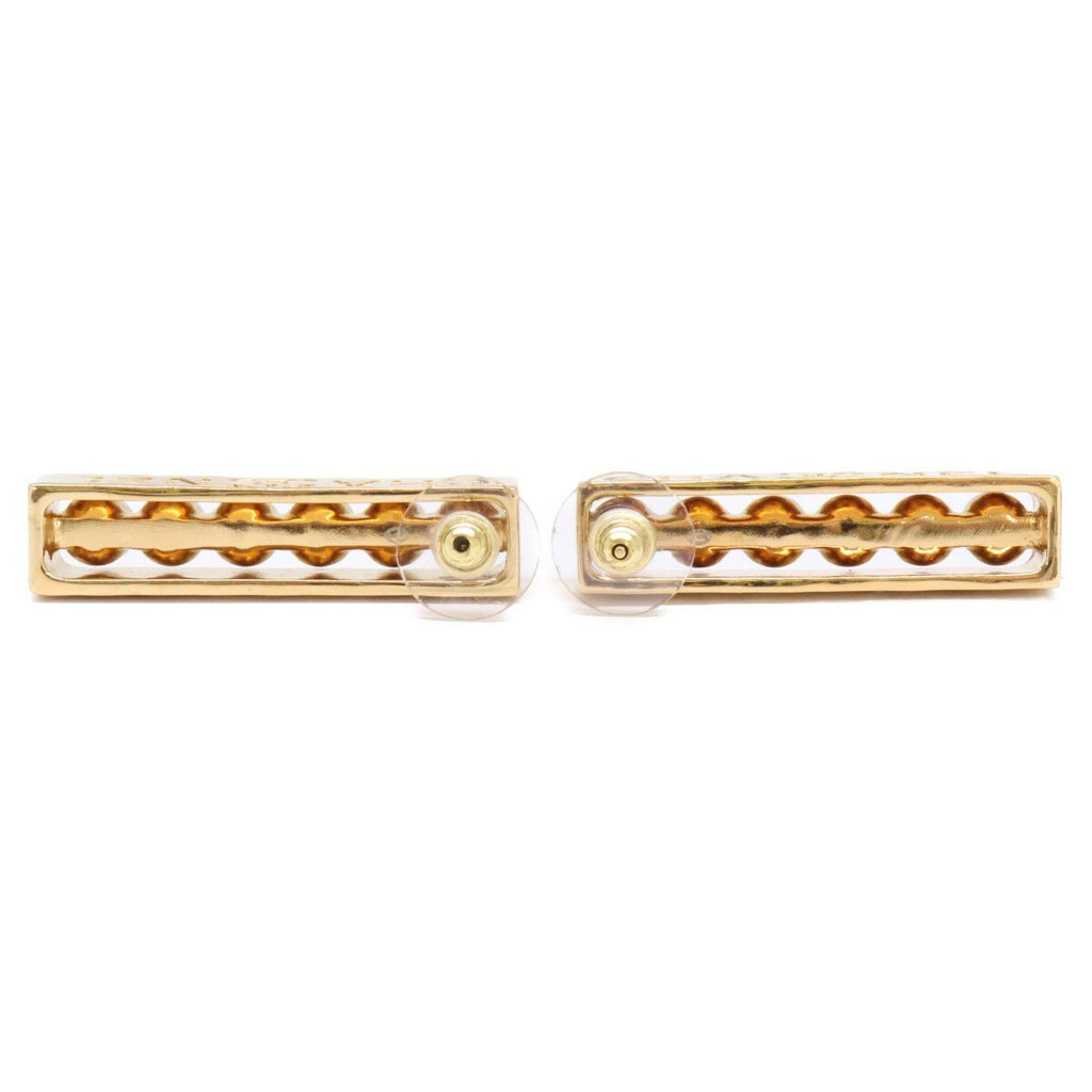 Chanel Pearl Logo Plate Earring — view 6