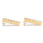 Chanel Pearl Logo Plate Earring — view 4