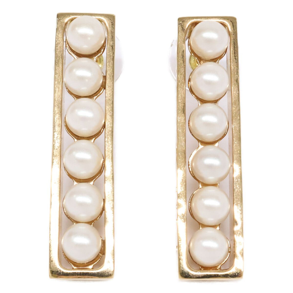 Chanel Pearl Logo Plate Earring