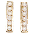 Chanel Pearl Logo Plate Earring
