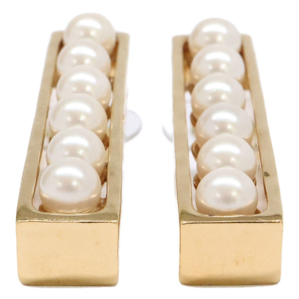 Chanel Pearl Logo Plate Earring — view 3