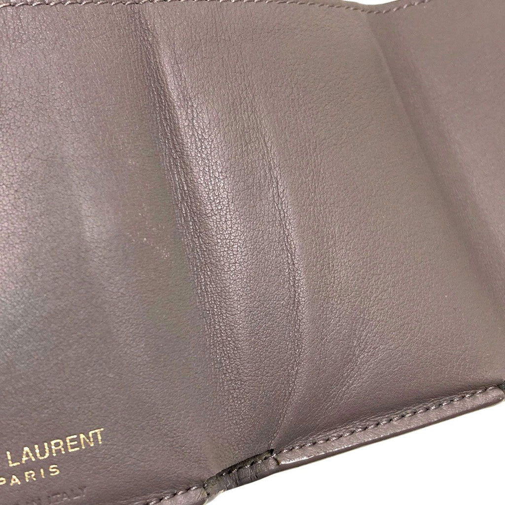 Saint Laurent Cassandra Compact Wallet Trifold Calfskin — view 8