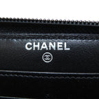 Chanel CC Logo Silver Wallet Patent — view 6