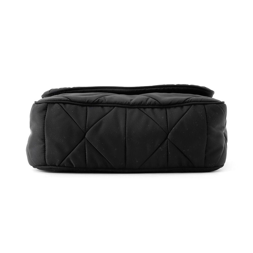 Prada Shoulder Bag Padded Triangle Logo Nylon Black — view 3