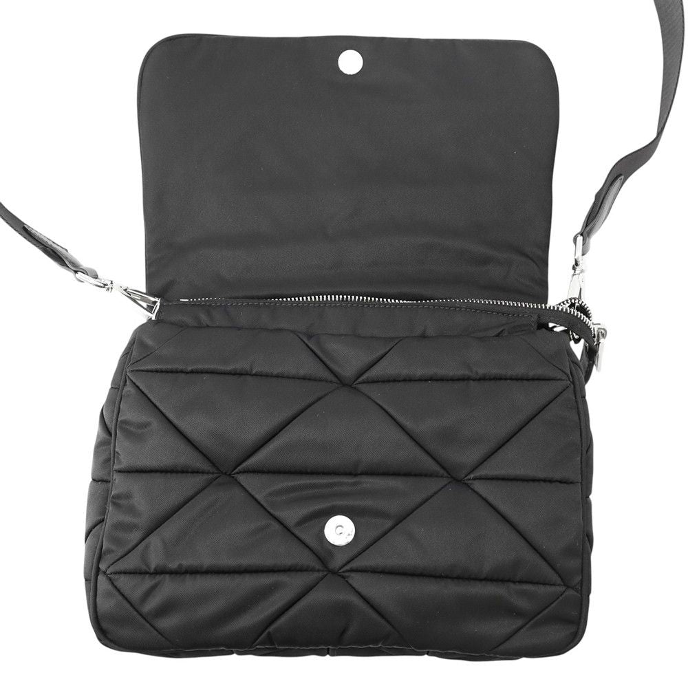 Prada Shoulder Bag Padded Triangle Logo Nylon Black — view 5