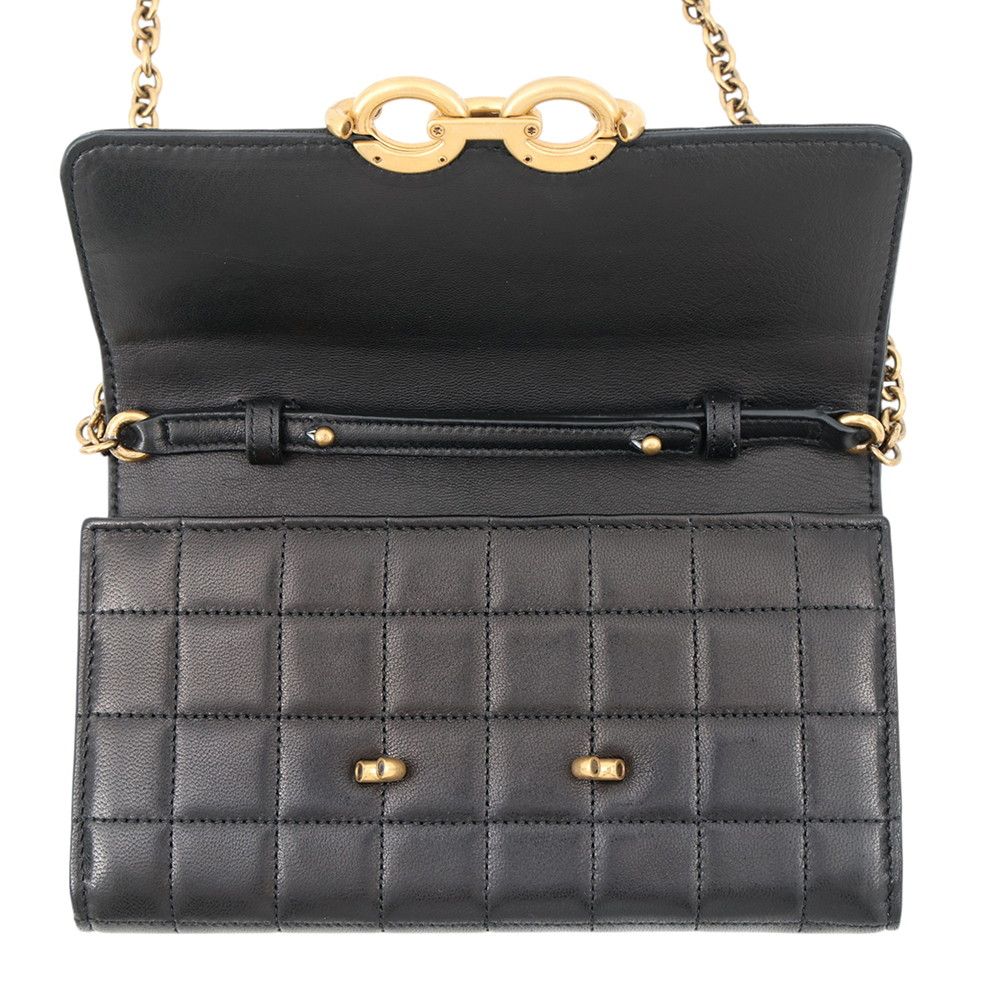 Saint Laurent Paris Chain Wallet le Maillon Lambskin Black Shoulder — view 5