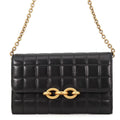 Saint Laurent Paris Chain Wallet le Maillon Lambskin Black Shoulder