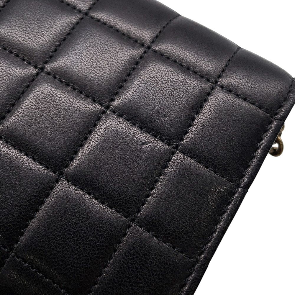 Saint Laurent Paris Chain Wallet le Maillon Lambskin Black Shoulder — view 7