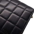 Saint Laurent Paris Chain Wallet le Maillon Lambskin Black Shoulder — view 7