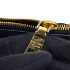 Prada Shoulder Bag Triangle Logo Leather Black — view 8