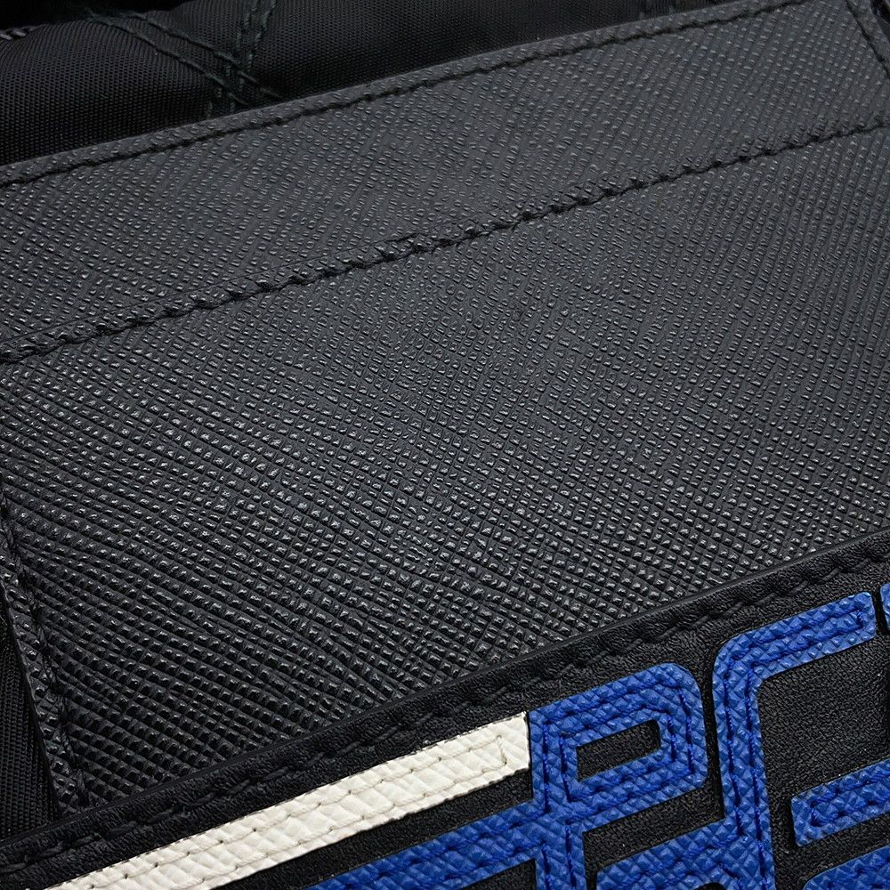 Prada Shoulder Backpack Nylon Belt Bag Black — view 7