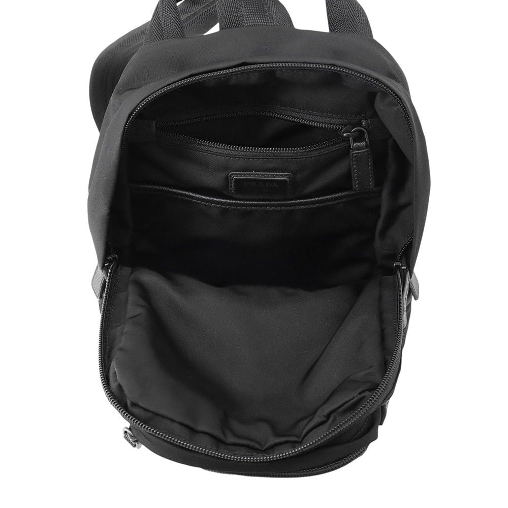 Prada Shoulder Backpack Nylon Belt Bag Black — view 6
