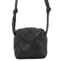 Bottega Veneta Shoulder Bag Maxi Intrecciato Mini Cassette Lambskin Black