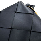 Bottega Veneta Shoulder Bag Maxi Intrecciato Mini Cassette Lambskin Black — view 7
