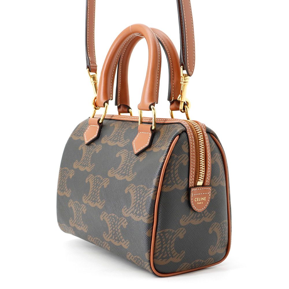 Celine Triomphe Small Boston Leather 2-Way Shoulder — view 2