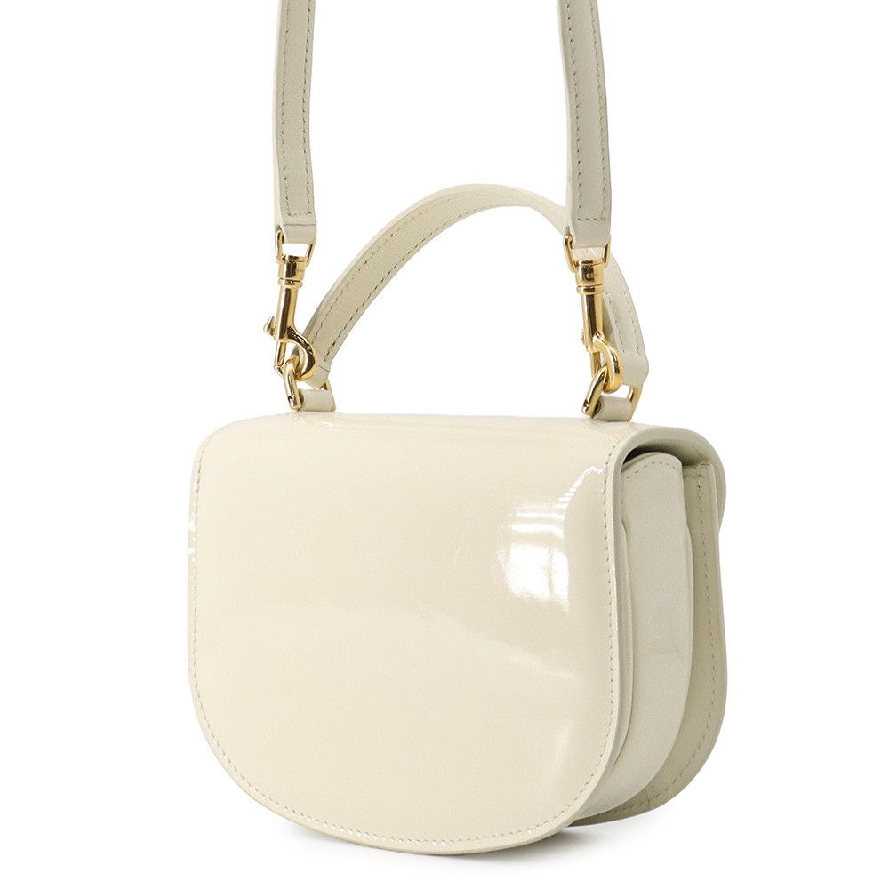 Celine Mini Besace Clair Patent 2-Way Shoulder Bag White — view 2