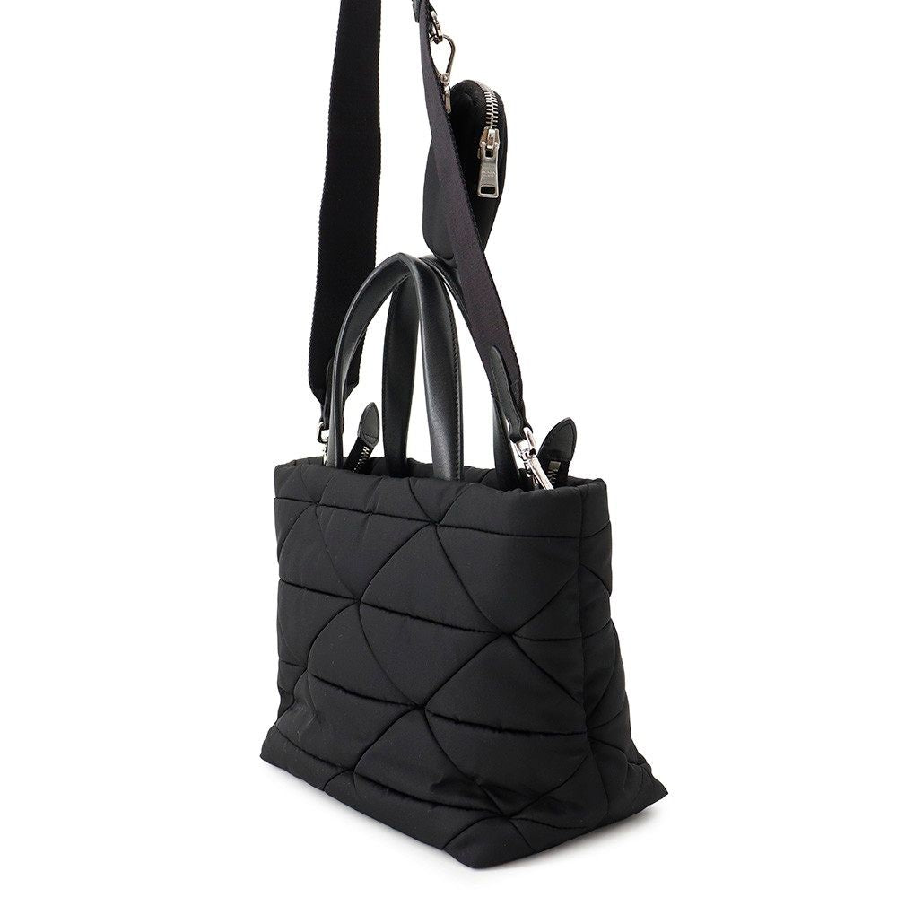 Prada Handbag Small Padded Re-Nylon Tote Nylon 2-Way Shoulder Black — view 2