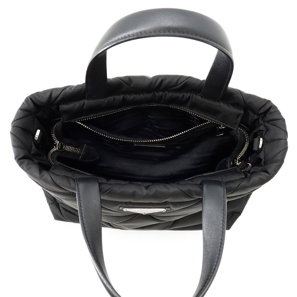 Prada Handbag Small Padded Re-Nylon Tote Nylon 2-Way Shoulder Black — view 6