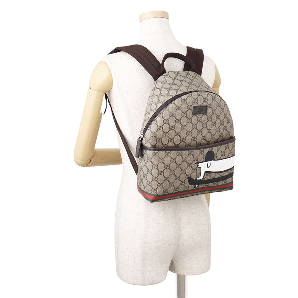 Gucci Backpack Children's Dog GG Supreme Leather Kids Euan Roberts — view 4