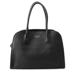 Prada Tote Logo Leather Black