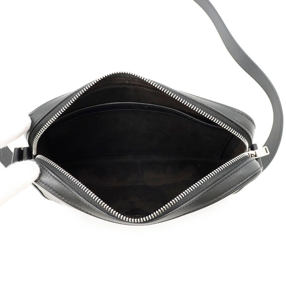 Celine Shoulder Bag Logo Leather Black — view 5