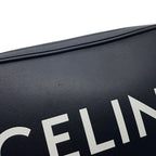 Celine Shoulder Bag Logo Leather Black — view 8