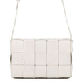 Bottega Veneta Shoulder Bag Maxi Intrecciato Small Cassette Lambskin White