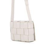 Bottega Veneta Shoulder Bag Maxi Intrecciato Small Cassette Lambskin White — view 2