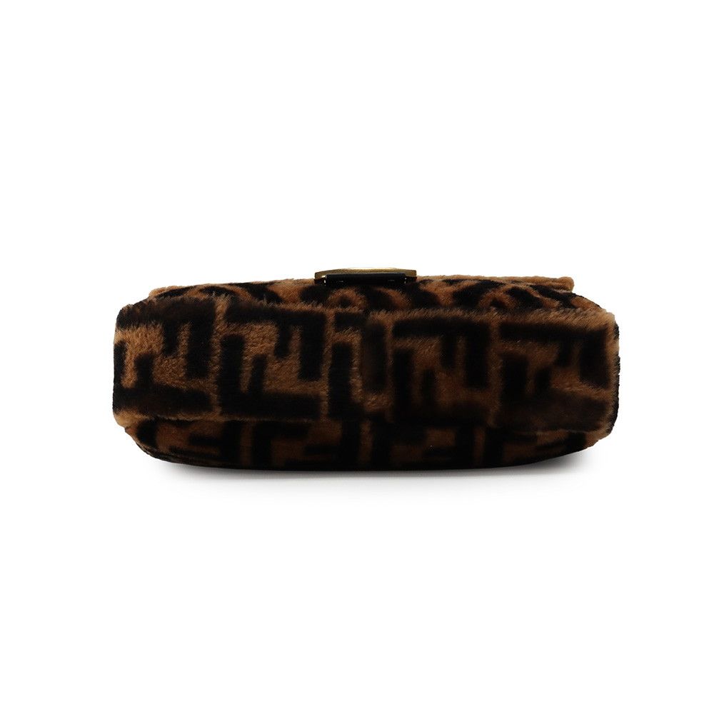 Fendi Handbag Zucca Pattern Bucket Fur Leather — view 3